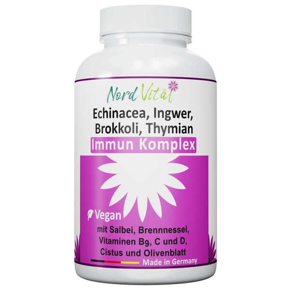 Immune Complex with 15 Active Ingredients - Echinacea, Broccoli, Ginger,