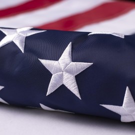 3x5 American Flags Polyester-USA 3x5FT Outdoor Heavy Duty Flag- Embroidered Stars Sewn Stripes Grommets USA Flag