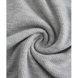 ELFIN Women's Bodycon Dress, Ribbed Long Sleeve Mini Dress, Cut Outs, Stand-Up Collar, Party, Club, Mini Dress, Plain, gray