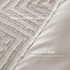 Litanika Super King Plus Comforter Linen Grey, 3 Pieces Tufted