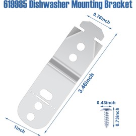 Walquicks Dishwasher Mounting Bracket, 2PCS Dishwasher Mounting Clips Compatible with Bosch Mounting Bracket, Dishwasher Anti Tip Bracket Kit Replaces