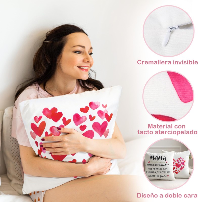 COLOFALLA 1 Stück Mama Kissenbezug Muttertag Kissenbezug Mama Geschenk auf