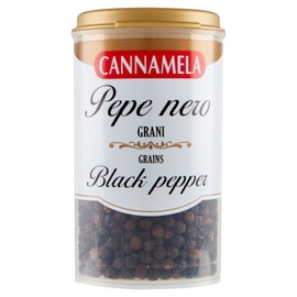 Cannamela, La Dispensa, Pepe Nero in Grani, Confezione da 85g, Piccantezza Intensa, Adatto a Primi Patti, Filetti, Insaporitore per Insalate e Contorni