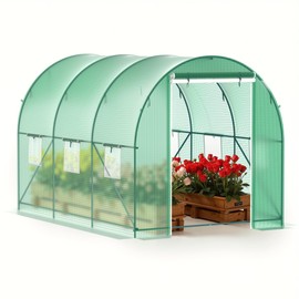 GOJOOASIS Greenhouse Outdoor Green House for Outside Winter Heavy Duty Large Walk-in Tunnel Portable Greenhouses for Backyard Plants Shed (10'x7'x7')