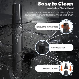 SEJOY Nose Hair Trimmer For Men Rechargeable Ear and Nose Hair Trimmer Eyebrow Beard