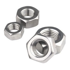 QIRUIRED 20Pcs M5 Hexagon Head Lock Nuts 304 Stainless Steel Metric Thread Hex Lock Nut Hardware Fasteners Tools 5mm Silver