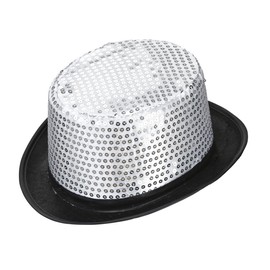 Sequin Top Hat Hat Headware Accessory for Circus Clowns & Fun Fairs Fancy Dress Up Costumes & Outfits