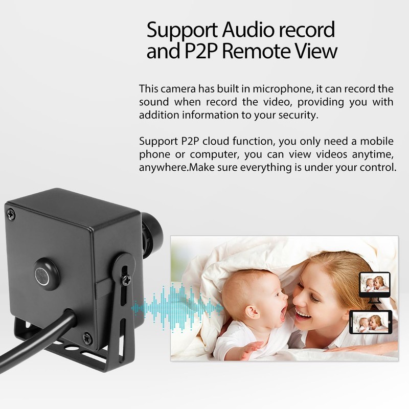 REVODATA 5MP Mini Security Indoor POE IP Camera built in