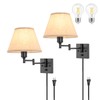 TRLIFE Wall Sconce Plug in, Dimmable Wall Sconces Set of