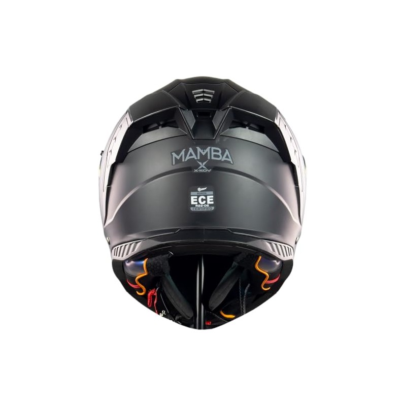 KOV Casco X Mamba Negro Mate abatible para Moto con
