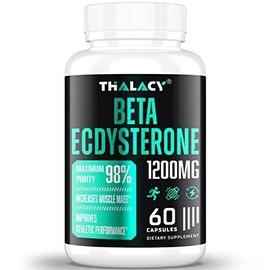 Thalacy Beta Ecdysterone 1200Mg 60 Count Muscle Building Supplement Plant Based
