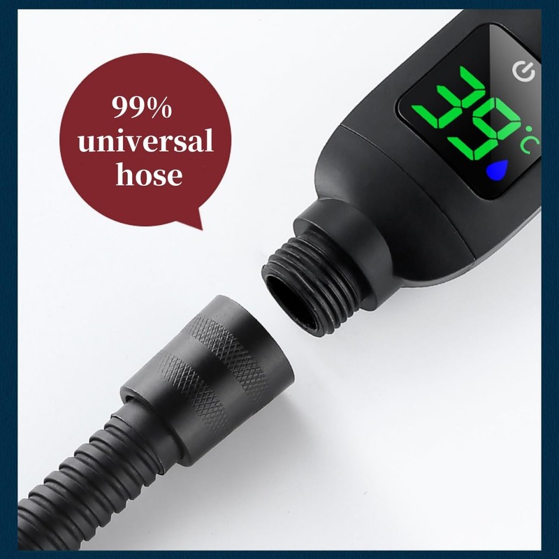 RegBogen Filter Shower Head, Shower Head with Temperature Display and