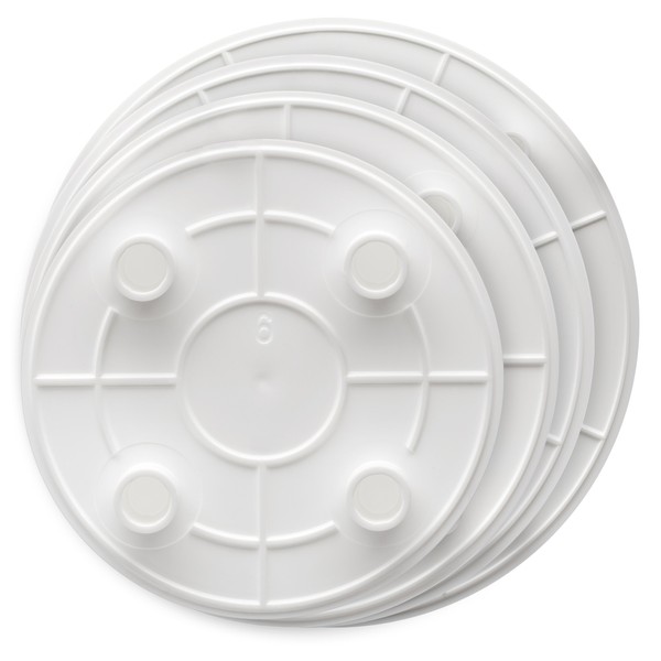 Ateco Lady Mary Plastic Cake Separator Plates, Set of 4: 6, 8, 10, 12-Inch, White