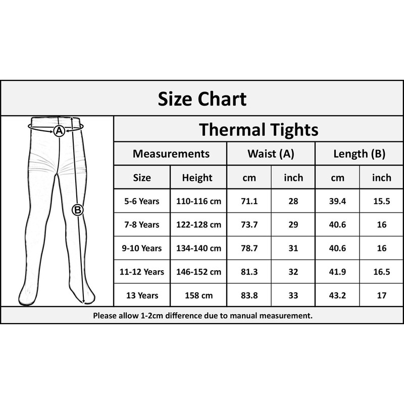 A2Z 4 Kids Girls Fleece Lined Thermal Tights Pack Of