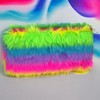 MIJOMA Colourful Plush Rainbow Case, Soft Faux Fur Travel Case
