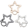 1Pc Star Car Keychain Shaped Stainless Steel Keychain Clip Carabiner