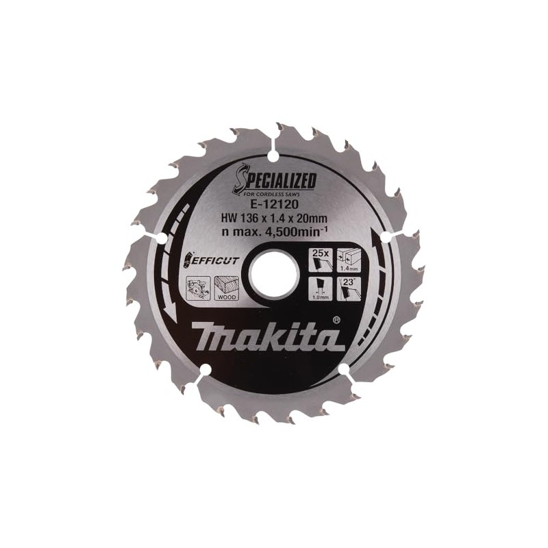 Makita EFFICUT E-12120 Circular Saw Blade Diameter 136 x 1.4