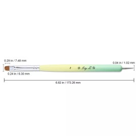 IvyL Nail Art Brush & Dotting Tool w/ Ombre Color Wood Handle (Size 8, 10pc)