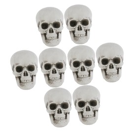 Artibetter 8pcs Artificial Skull Ornament Plastic Skull Model Plastic Skull Head Models Pe Ornaments Skeleton
