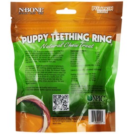 N-Bone 3-Pack Puppy Teething Ring, Pumpkin Flavor