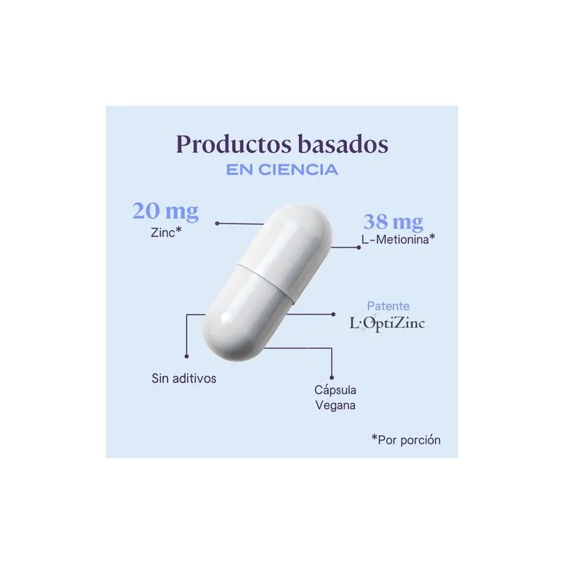B-fit Zinc 20mg + L-metionina 90 Cápsulas Vegana De 520mg