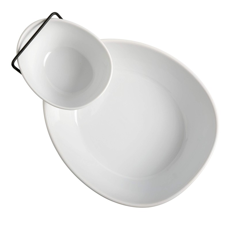 Gibson Home Gracious Dining Dinnerware, 3pc Chip & Dip Set