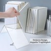 DARUITE Acrylic Bookend Transparent Bookend Acrylic Clear Book Holder for