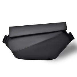 ewoo Men's Body Bag, Shoulder Bag, Waist Bag, Waterproof, Black