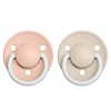 BIBS 5713795200610 PACIFIER, Blush GLOW/Vanilla GLOW, 2 piezas