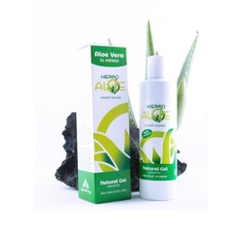 HIERROALOE Aloe Vera Gel. Skin care. Lotion. Natural Gel 100 ml (98% Pure Aloe Vera Juice). 100% Pure Aloe transparent Gel Natural de Aloe Vera (organico) 98%. (3.4 Oz.)