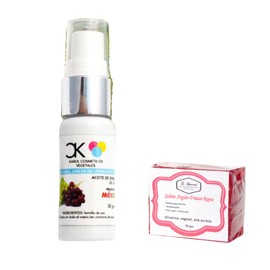 Karol Cosméticos de Vegetales Aceite de Semilla de Uva 30ml | Jabón 50gr La Artesanal