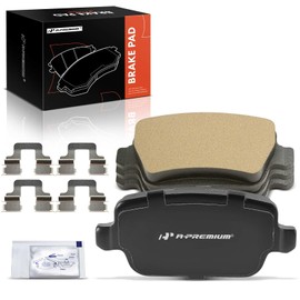 A-Premium Rear Ceramic Disc Brake Pads Set Compatible with Volvo and Land Rover Models -S80 2007-2008, LR2 2008-2013, 4 Pcs