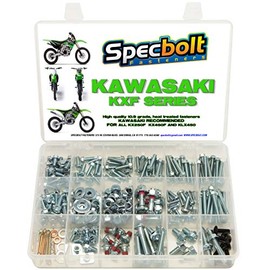 250pc Specbolt Kawasaki KXF 250 450 Four Stroke Bolt Kit for Maintenance & Restoration of MX Dirtbike OEM Spec Fastener KX250F KX450F KXF250 KXF450