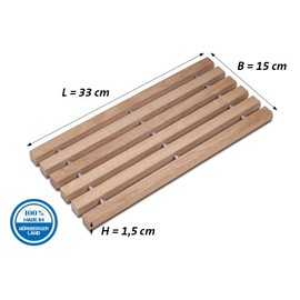 moritzhome Trivet Oak Solid Wood Trivet for Hot Pots Pans and Casserole Dishes