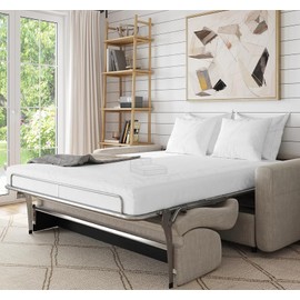 Queen Sleeper Sofa Bed Sheet Set - 400 Thread Count 100% Egyptian Cotton - 8 Inch Deep Sofa Bed/Pullout Couch Sheets (4 PCs) (White)