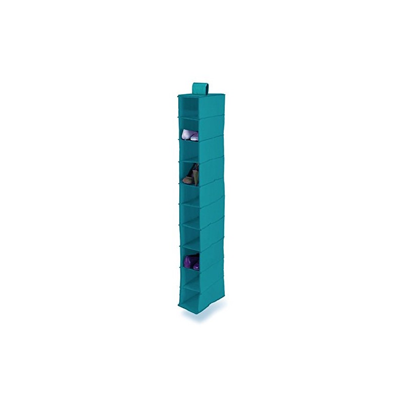 ORDINETT® Blue Garment Hanger 10 Sections Wardrobe Rail Hanging Shelves