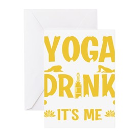 CafePress Meditation Some Girls Do Yoga And D Greeting Cards Greeting Card (20-pack), Note Card with Blank Inside, Birthday Card Matte