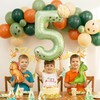 Wuokkig Orange Dinosaur Balloons, 42Pcs Number 4 Dinosaur Party Decoration