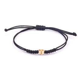 GLLBTPT Initial Bracelets Herzen Initiale Handgemachte Verstellbare Seil Armband, personalisierte Kommunion Geburtstag Geschenk für Frauen (J)