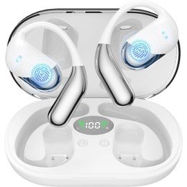 AI Translation Earbuds Real Time, 144 Languages Translator Earbuds, 3-in-1 Translating Device with Music & Calls, 80H Playtime Bluetooth 5.4 Open Ear Translator Earbuds for Travel Business Meeting