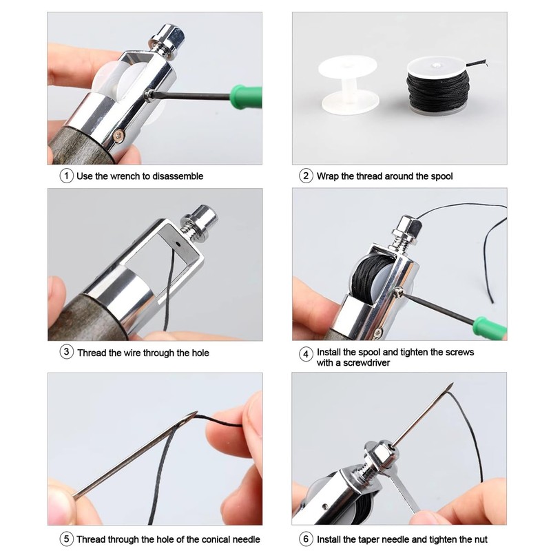 Co-link DIY Handmade Leather Tool Automatic Stitcher Closure Stitch Sewing