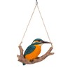 Vivid Arts Hanging Kingfisher on Branch - Hanging Garden Ornament
