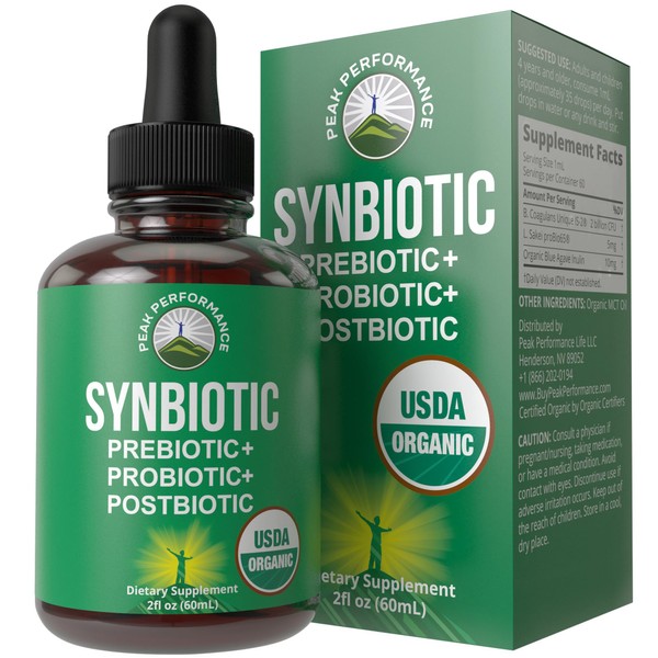 Organic Synbiotic = Prebiotics + Probiotics + Postbiotics 3-in-1 Supplement