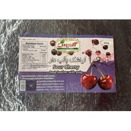 Goldis / Sour Cherry  Fruit Leather Large  With Pulp (8.8 Oz) (Lavashak) 3 Pack