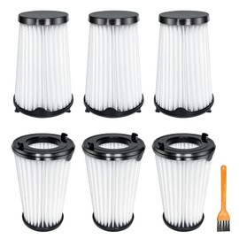 6 Pack VAF-1TM Filter Replacement Compatible with Electrolux Ergorapido Stick Vacuum Cleaner Standard and Pet Version PureAdvantage PureAdvantageTM Ergorapido VAF-1 Vacuum Filters, Part # EL65522