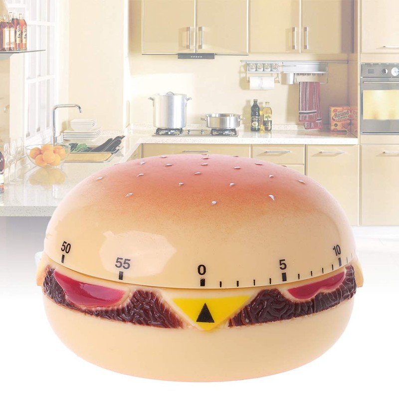 DIIOOMIEEU Hamburger 60 Mechanical Timer Countdown Alarm Kitchen Cooking Reminder