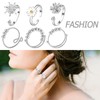 JewelryWe Anxiety Rings for Women, 6 PCS Open Rings Adjustable