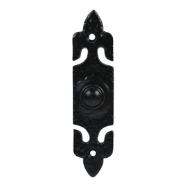 SKANDH Fleur Iron Doorbell Chime Push Button Antique Brass Powder Finish (5" X 1.2" Inches)