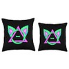 Quadrobics Therian ears and paws Therianthropy Quads Throw Pillow