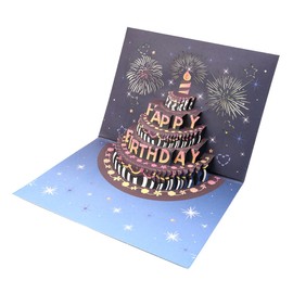 Sarini Birthday Cards, Light and Sound Pop up Happy Birthday Card Birthday Gifts for Women Men Husband Wife Greeting Cards With Envelopes